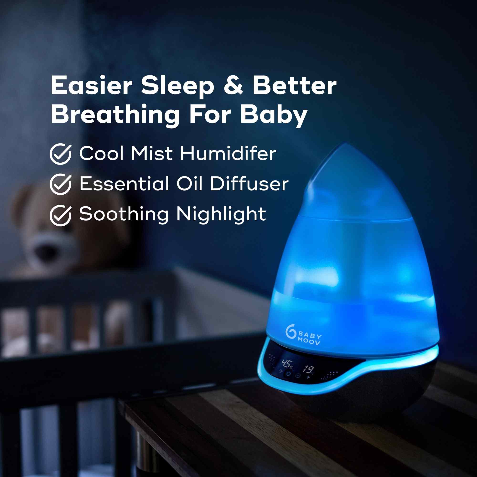Hygro Plus Humidifier 3-in-1 Baby Humidifier, Diffuser & Nightlight