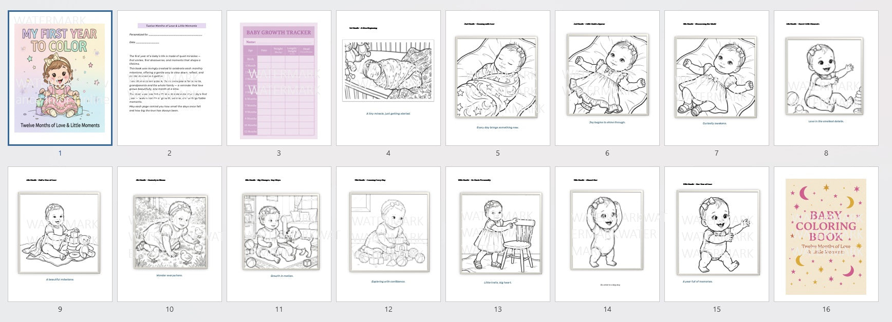 Twelve Months. One Beautiful Baby Girl Story.